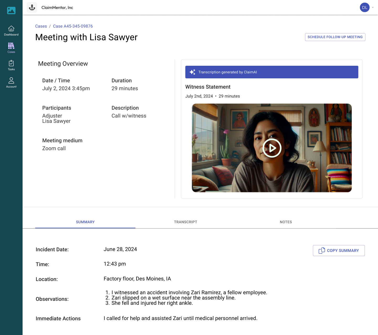Intern Project: ClaimMentor Dashboard Redesign